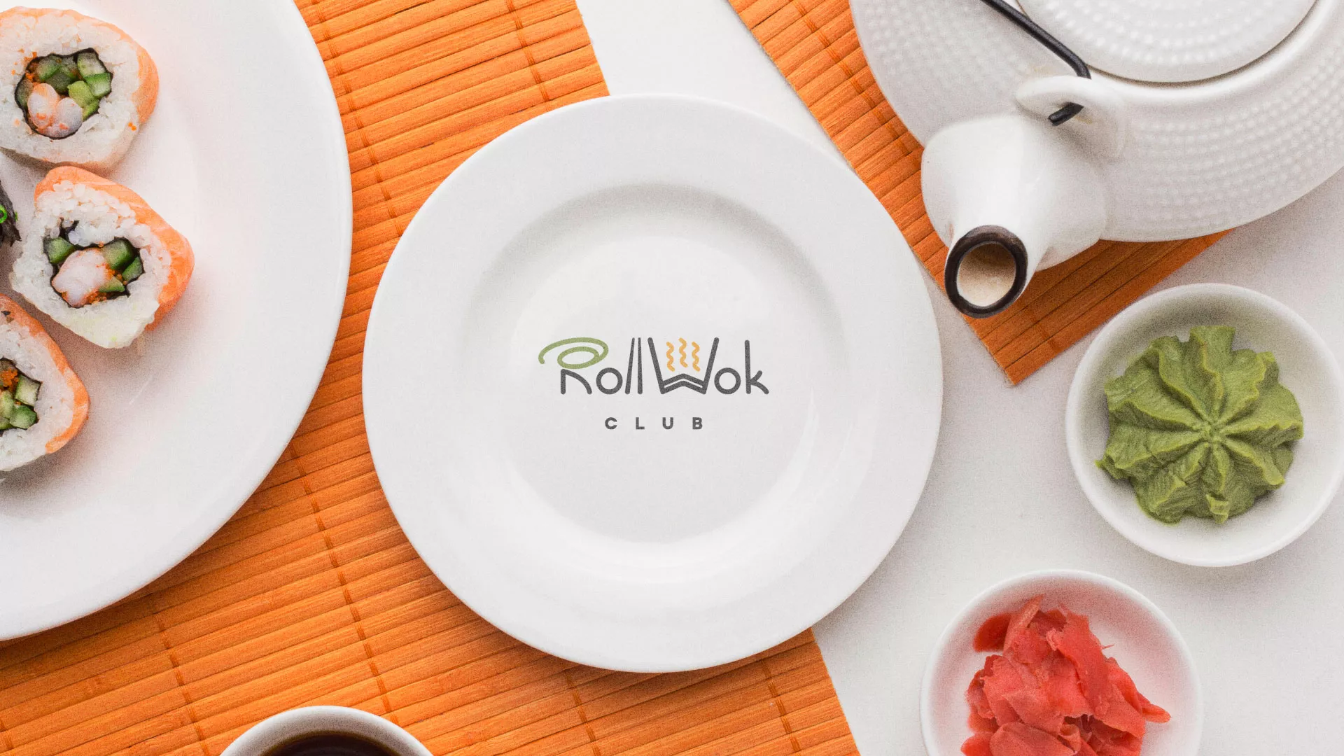 Разработка логотипа и фирменного стиля в Тимашёвске для суши-бара «Roll Wok Club» Разработка логотипа и фирменного стиля в Тимашёвске для суши-бара «Roll Wok Club»